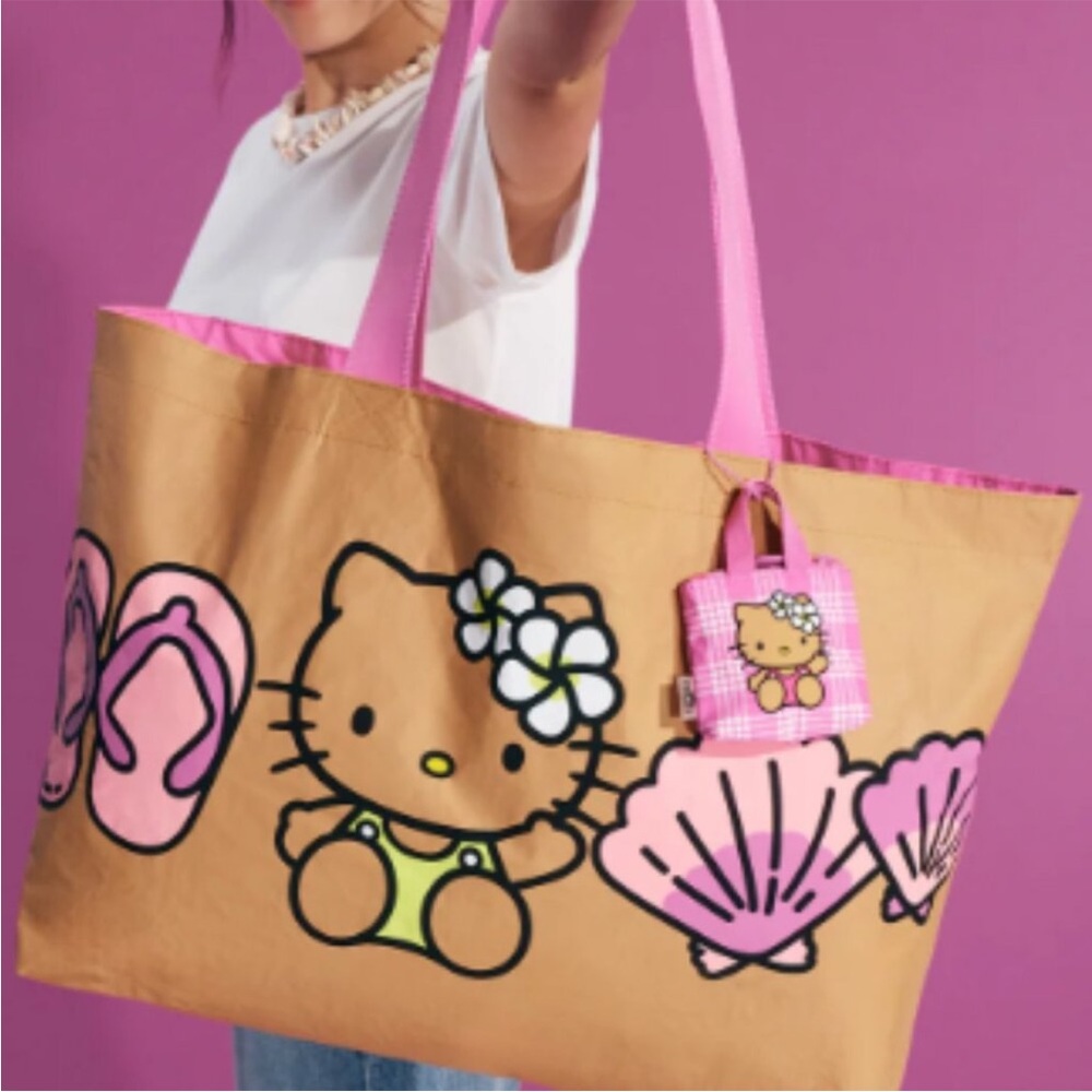 Aloha Collection• SUPERCUTE Special Edition Icons Holoholo Tote Black Tan